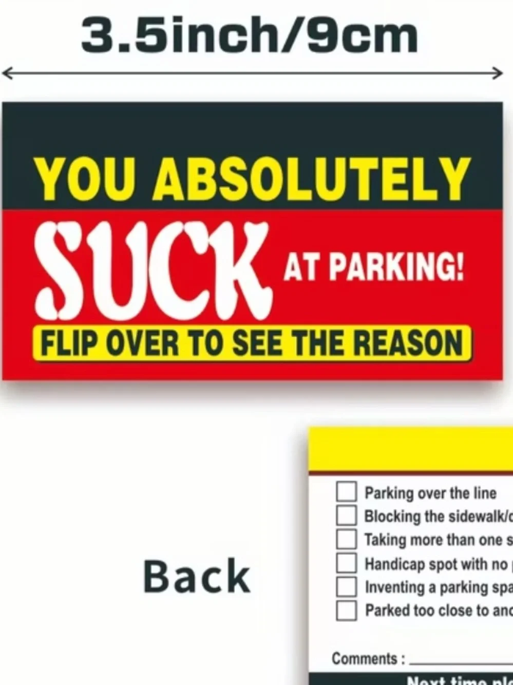 50pc. Funny Parking Violation Cards NIP